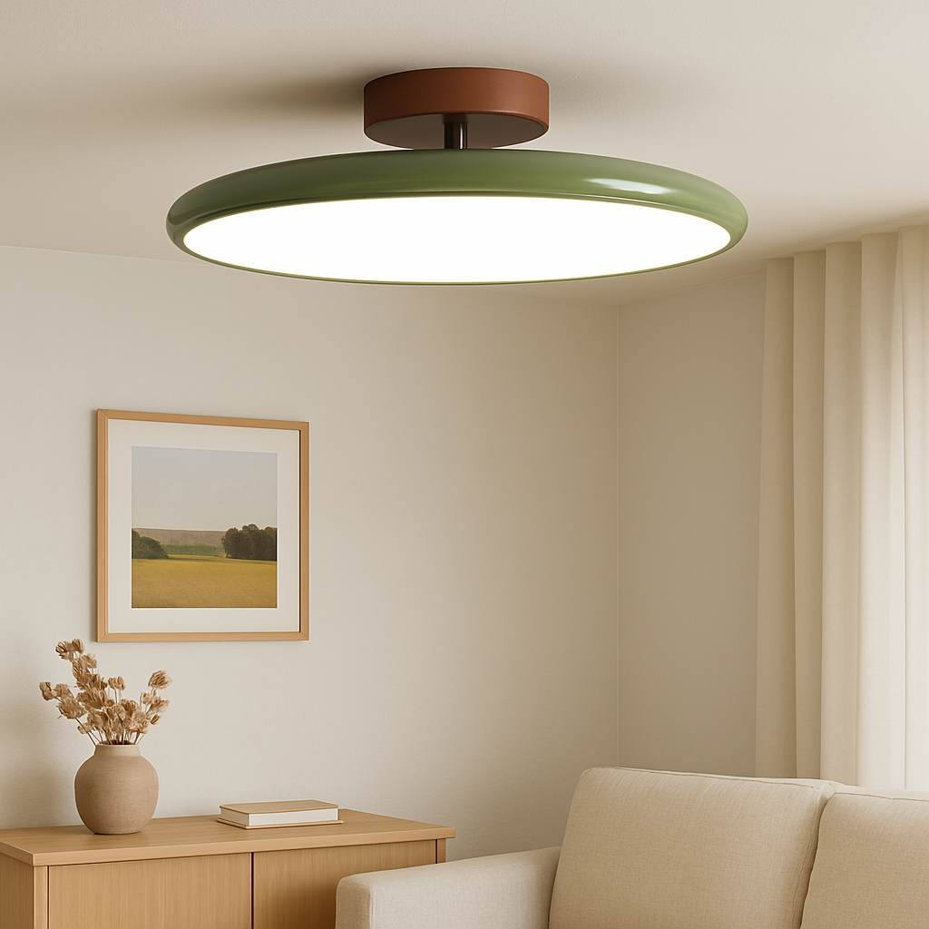 Modern Ceiling Light Adjustable LED with Sage Green Frame - Product detail 4