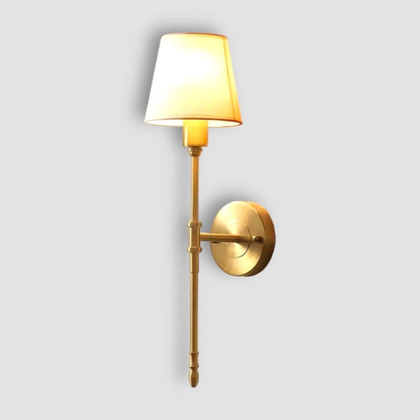 Modern Wall Sconce  Brushed Brass Bamboo Design - Product showcase