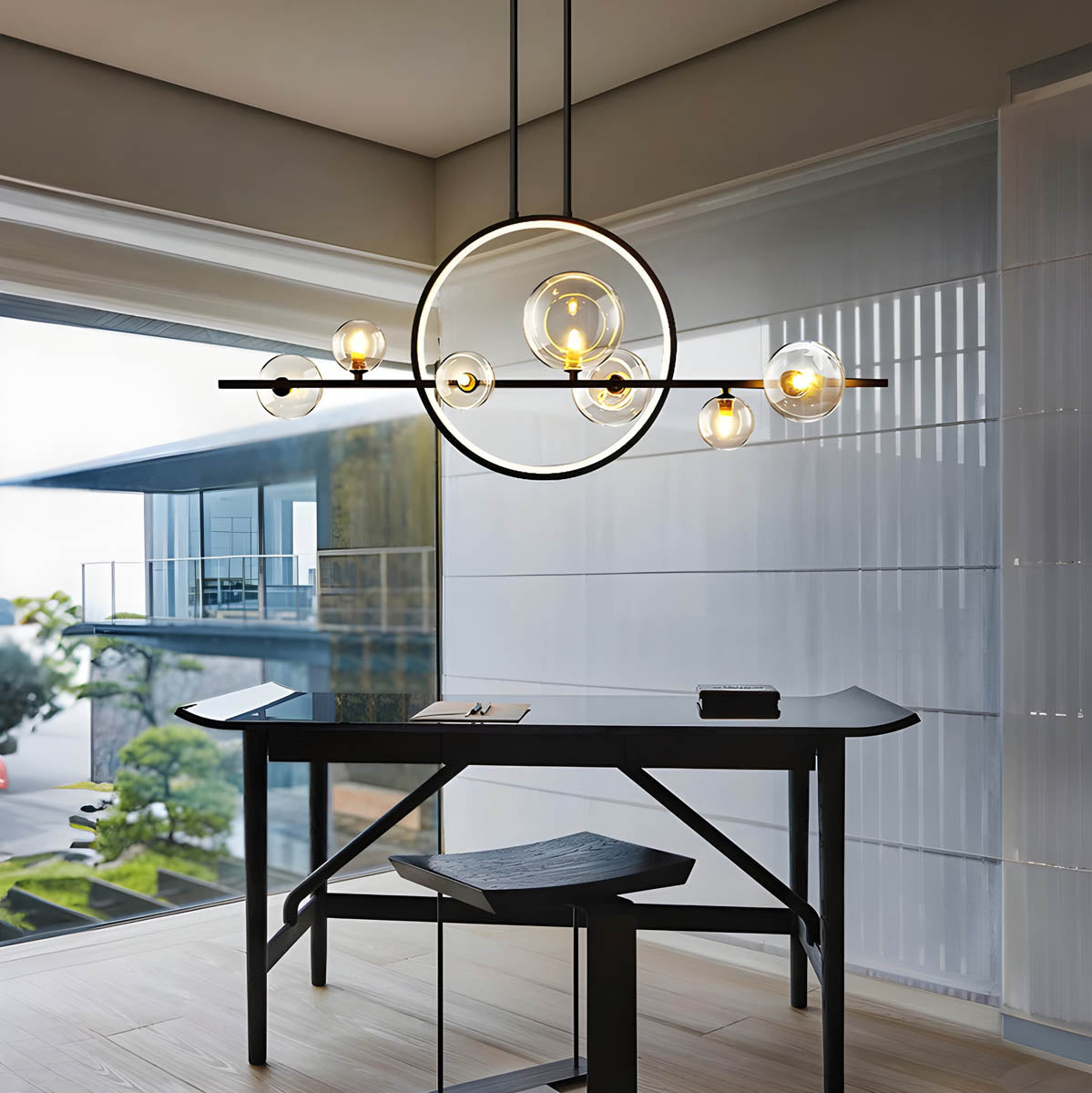 Modern LED Ceiling Chandelier  Floating Glass Spheres Design - Product detail 4