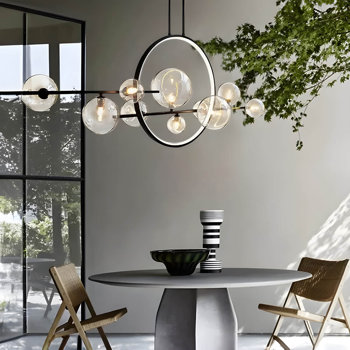 Modern LED Ceiling Chandelier  Floating Glass Spheres Design - Product detail 5