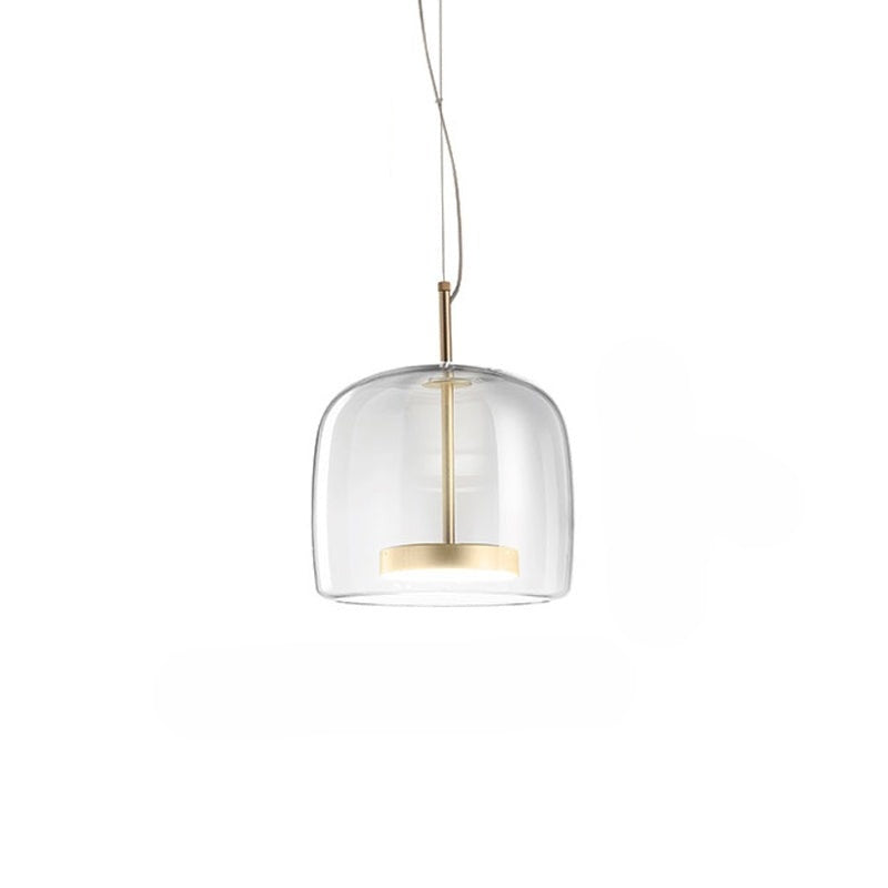 Modern Glass Pendant Light  Smoked Glass With Brass Accents - Product detail 12