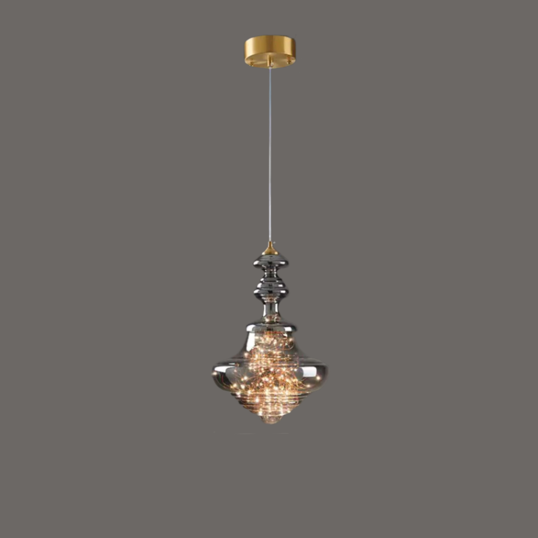 Modern Glass Pendant Light Smoked Grey LED Collection - Product detail 24