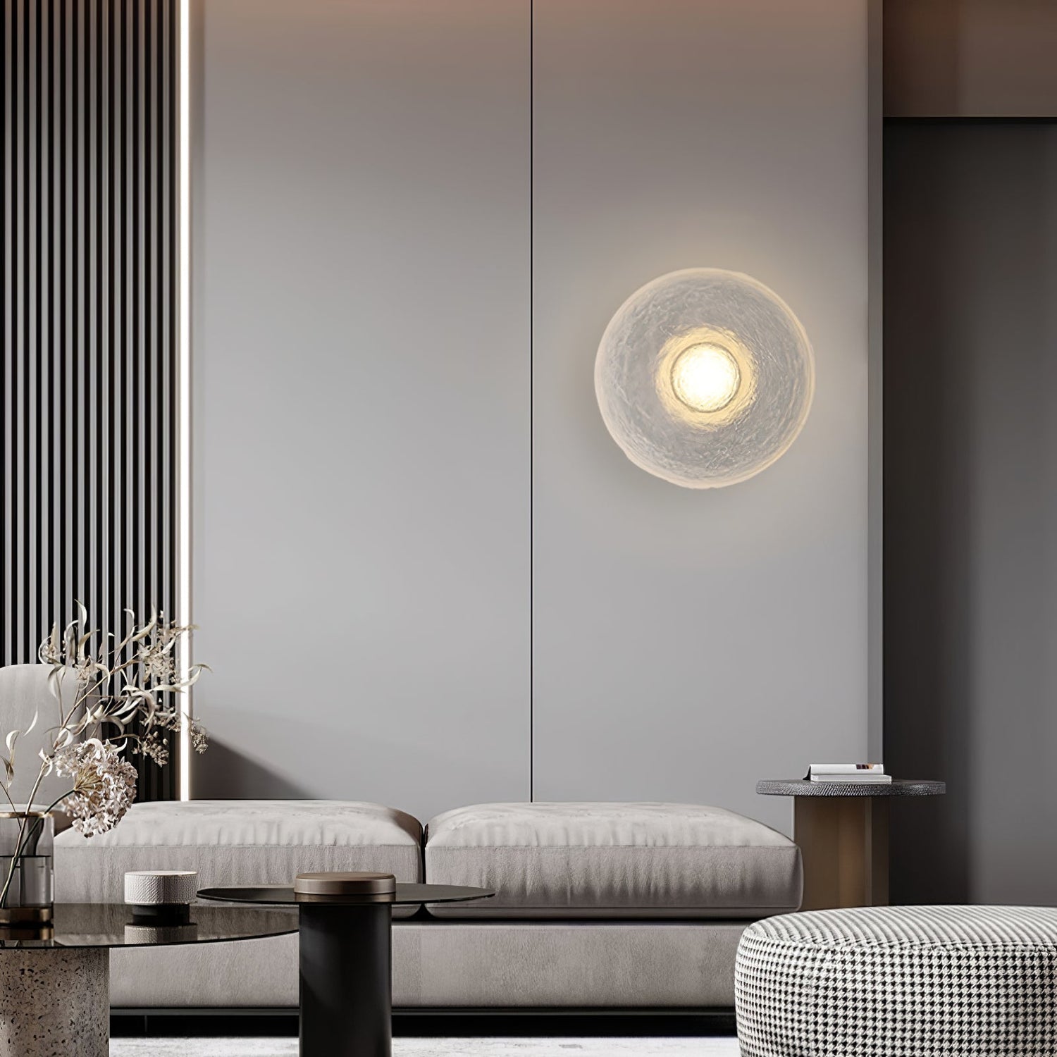 Modern LED Wall Lamp  Textured Resin Design - Product example