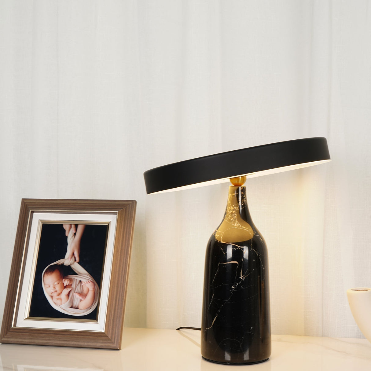 Modern Marble Table Lamp Adjustable Metal Shade - Product detail 43