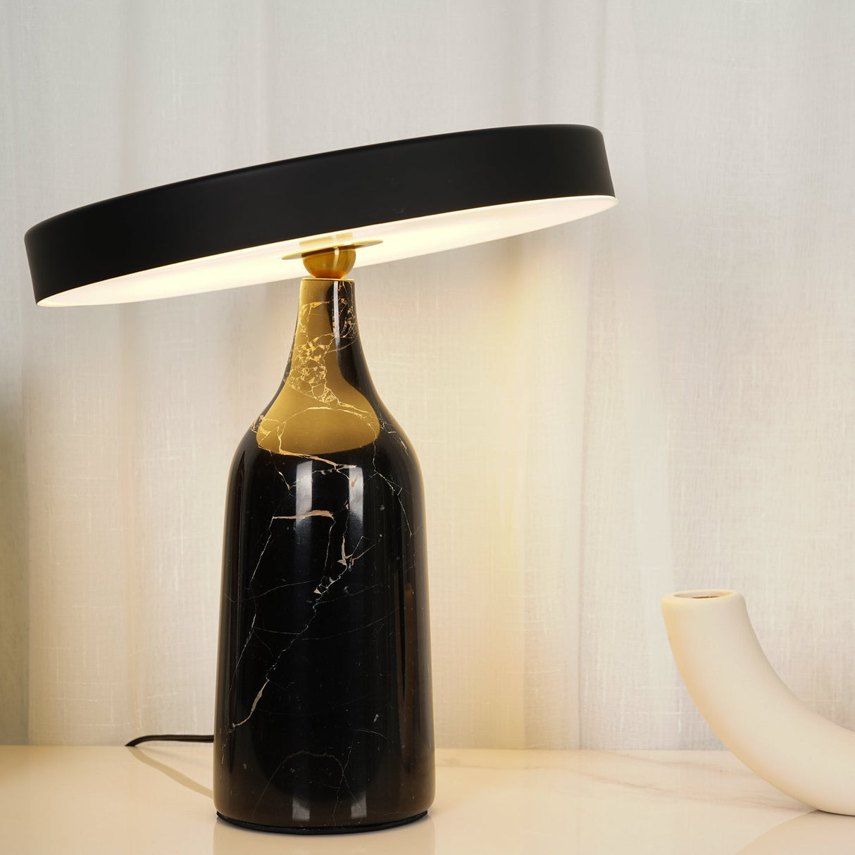 Modern Marble Table Lamp Adjustable Metal Shade - Product detail 6