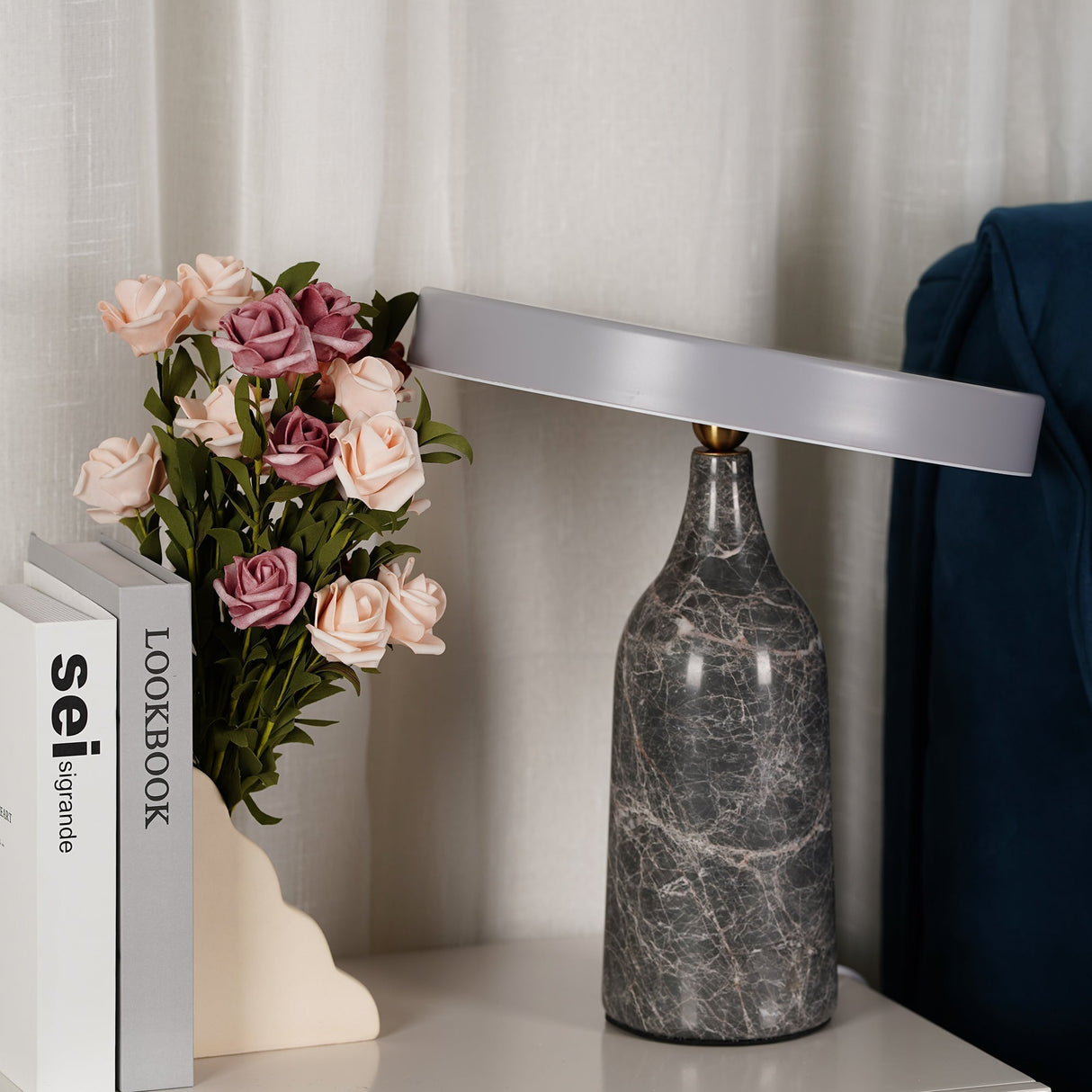 Modern Marble Table Lamp Adjustable Metal Shade - Product detail 44