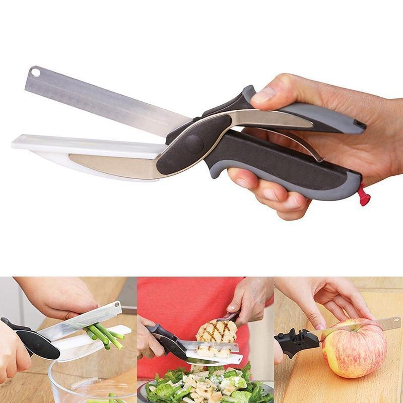 Multi-Function Kitchen Scissors 3-in-1 Smart Cutting Board Design - Product showcase