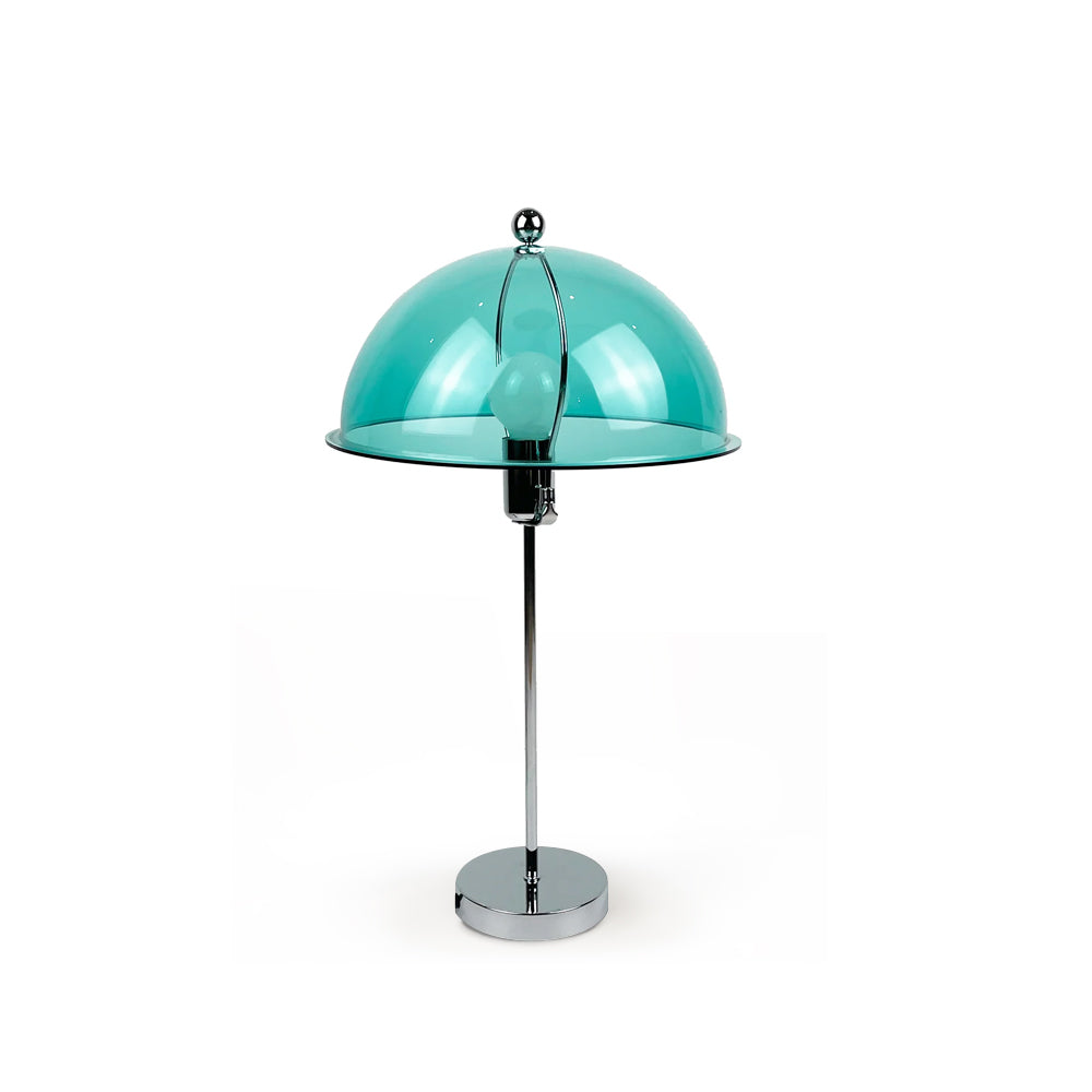 Modern Table Lamp Aqua Dome Shade With Chrome Base - Product detail 34