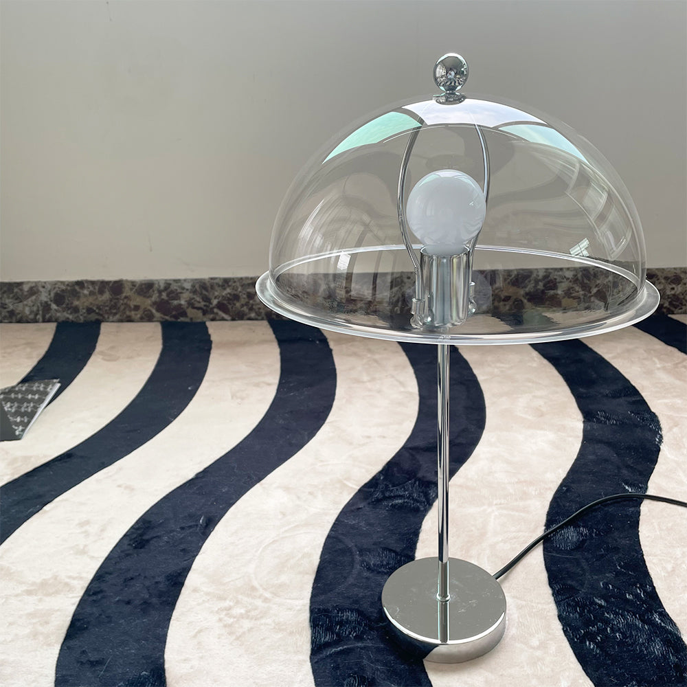 Modern Table Lamp Aqua Dome Shade With Chrome Base - Product detail 33