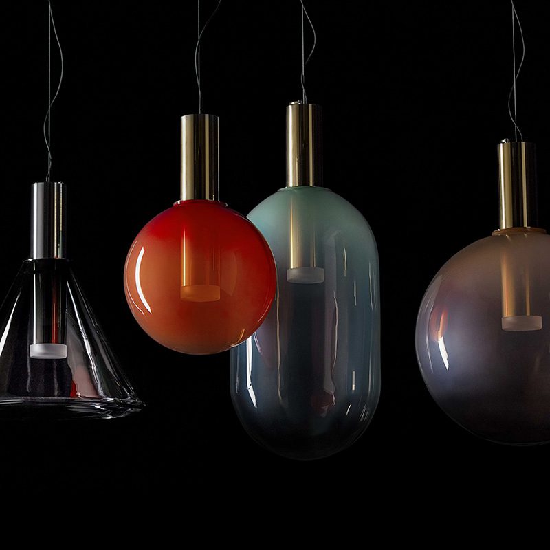 Modern Glass Pendant Light Gradient Color Collection - Product detail 13