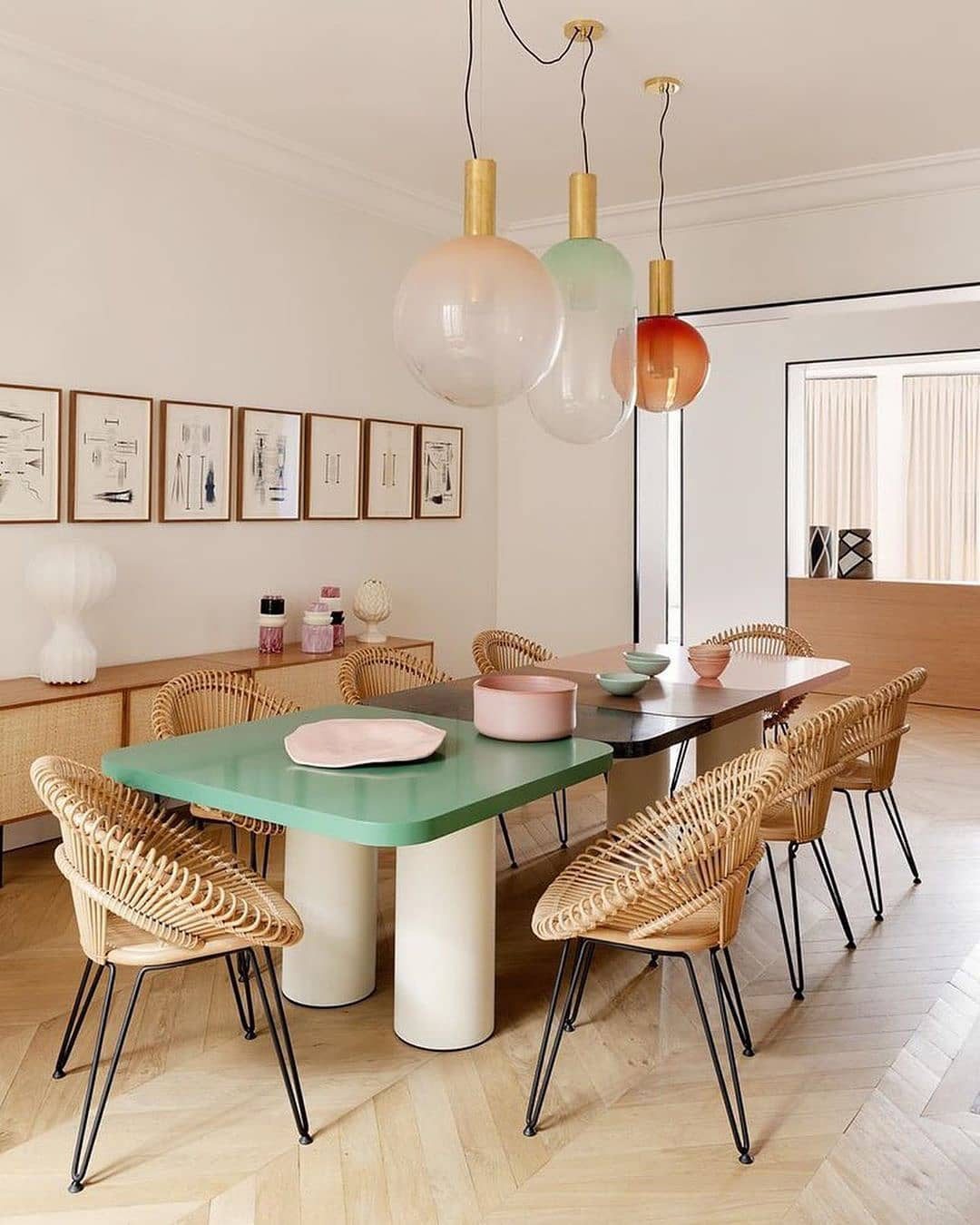 Modern Glass Pendant Light Gradient Color Collection - Product detail 20