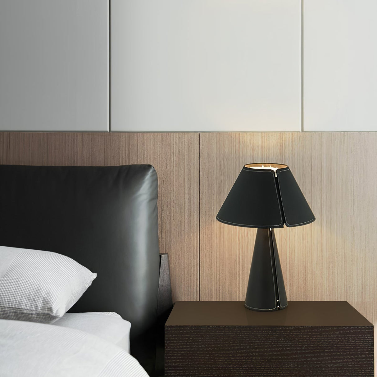 Modern Leather Table Lamp  Zipper Detail Design - Product detail 7