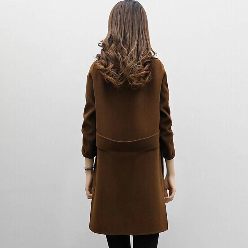Classic Wool Blend Winter Coat Tailored Long Design - Product detail 5