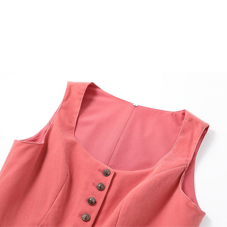 Traditional Dirndl Dress  Vintage Rose Cotton With Bow Apron - Product detail 9