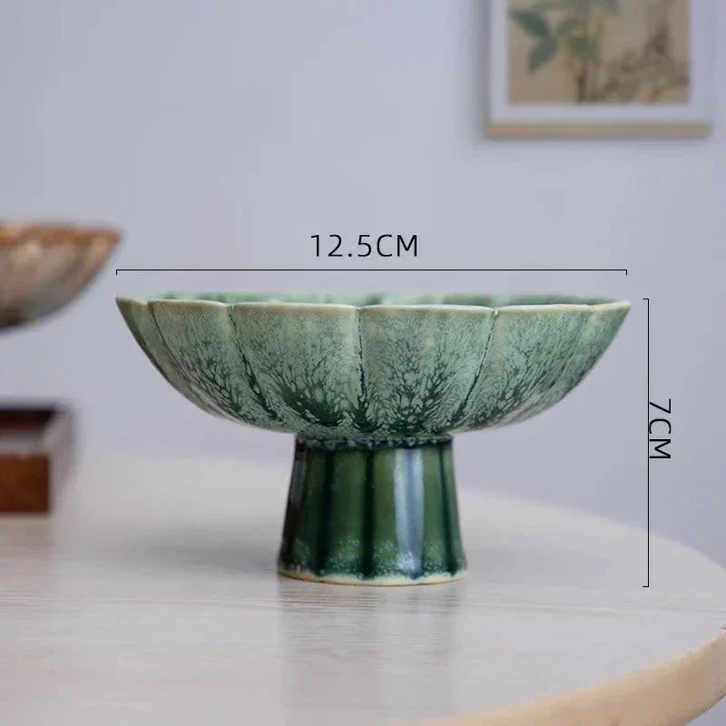 Modern Ceramic Bowl Elevated Sage Green Design - Product detail 8