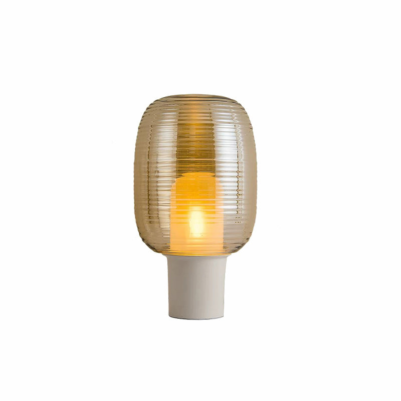 Modern Table Lamp Ribbed Glass Dome Design - Product detail 13