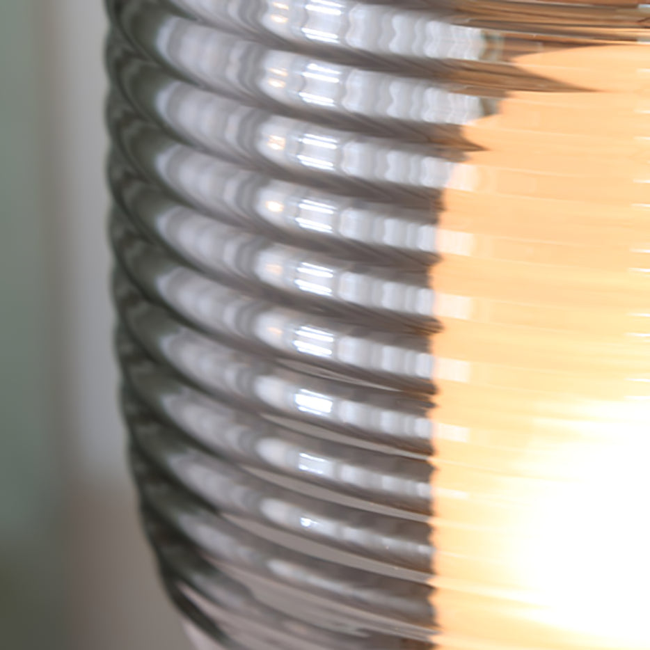 Modern Table Lamp Ribbed Glass Dome Design - Product detail 7