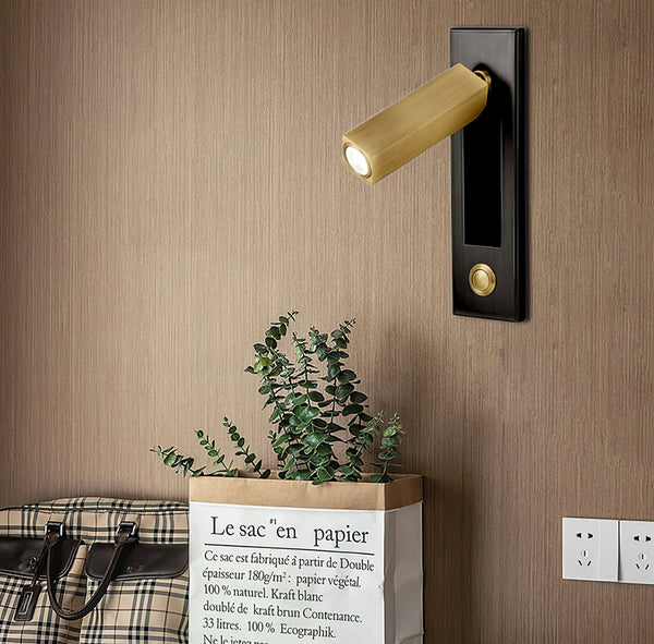 Modern Wall Sconce Brushed Gold LED Reading Light - Product detail 7