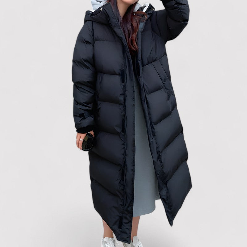 Winter Long Puffer Coat Full-Length Waterproof Design - Product showcase