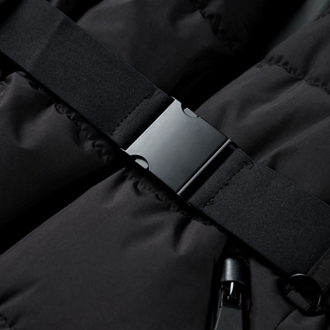 Winter Down Jacket Belted Waterproof Quilted Design - Product detail 4