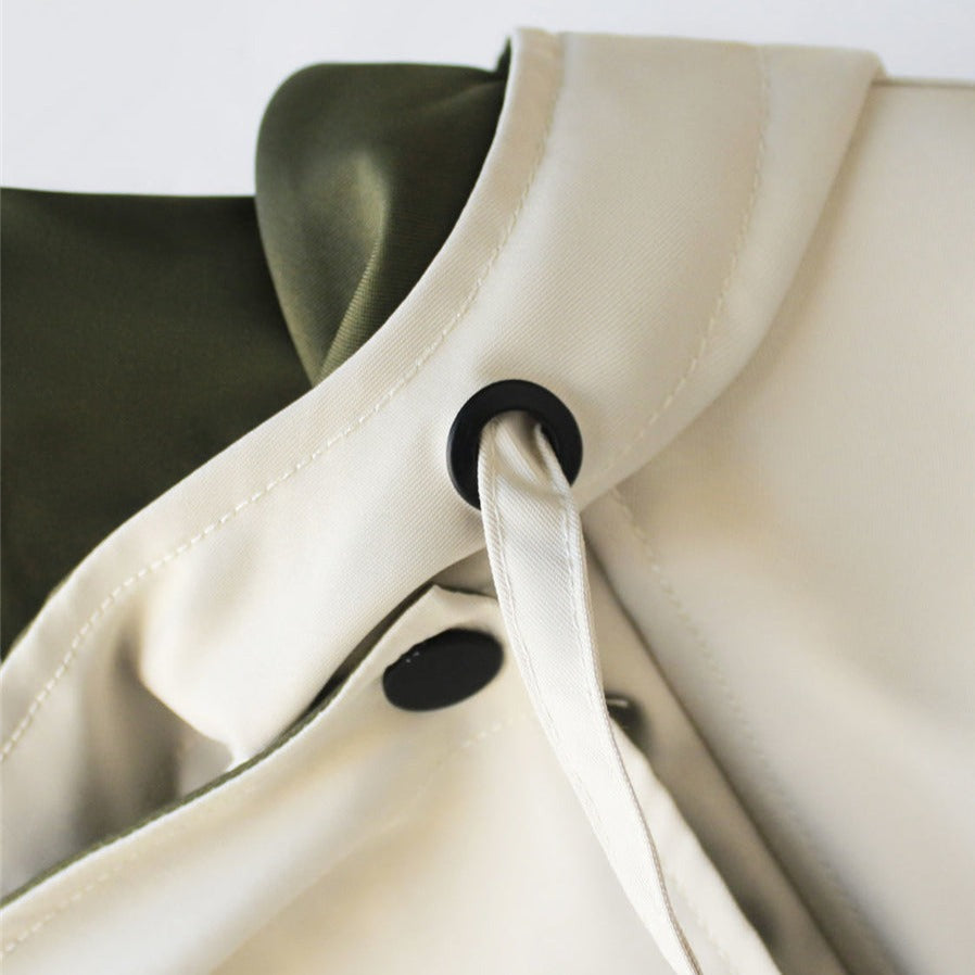 Waterproof Trench Coat Two-Tone Layered Design - Product example