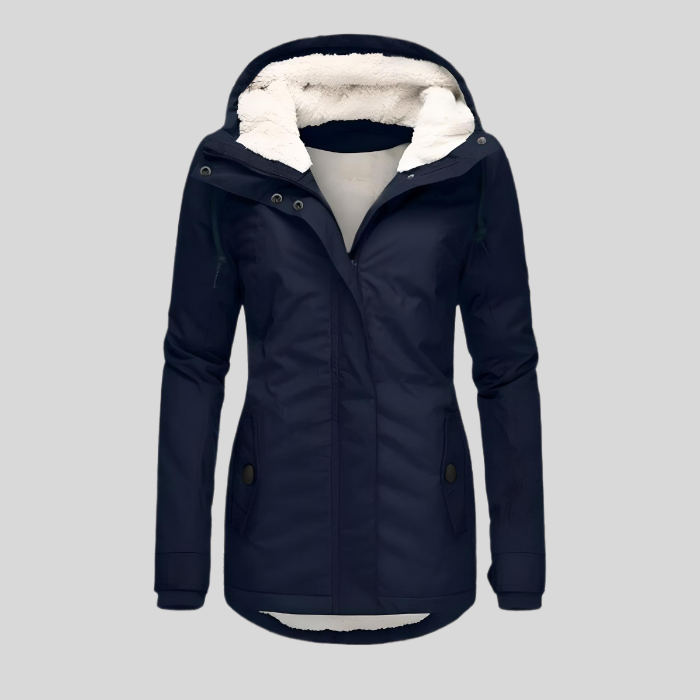 Waterproof Womens Jacket Fleece Lined Rain Protection - Product example