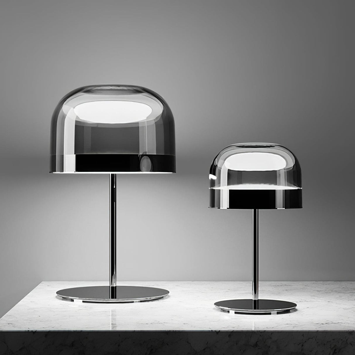 Modern LED Table Lamp Glass Dome with Copper Finish - Product detail 4