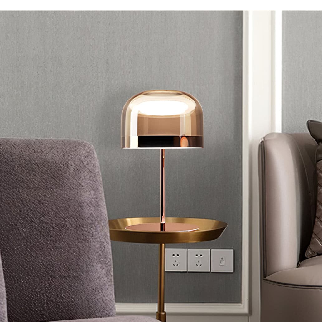 Modern LED Table Lamp Glass Dome with Copper Finish - Product detail 23