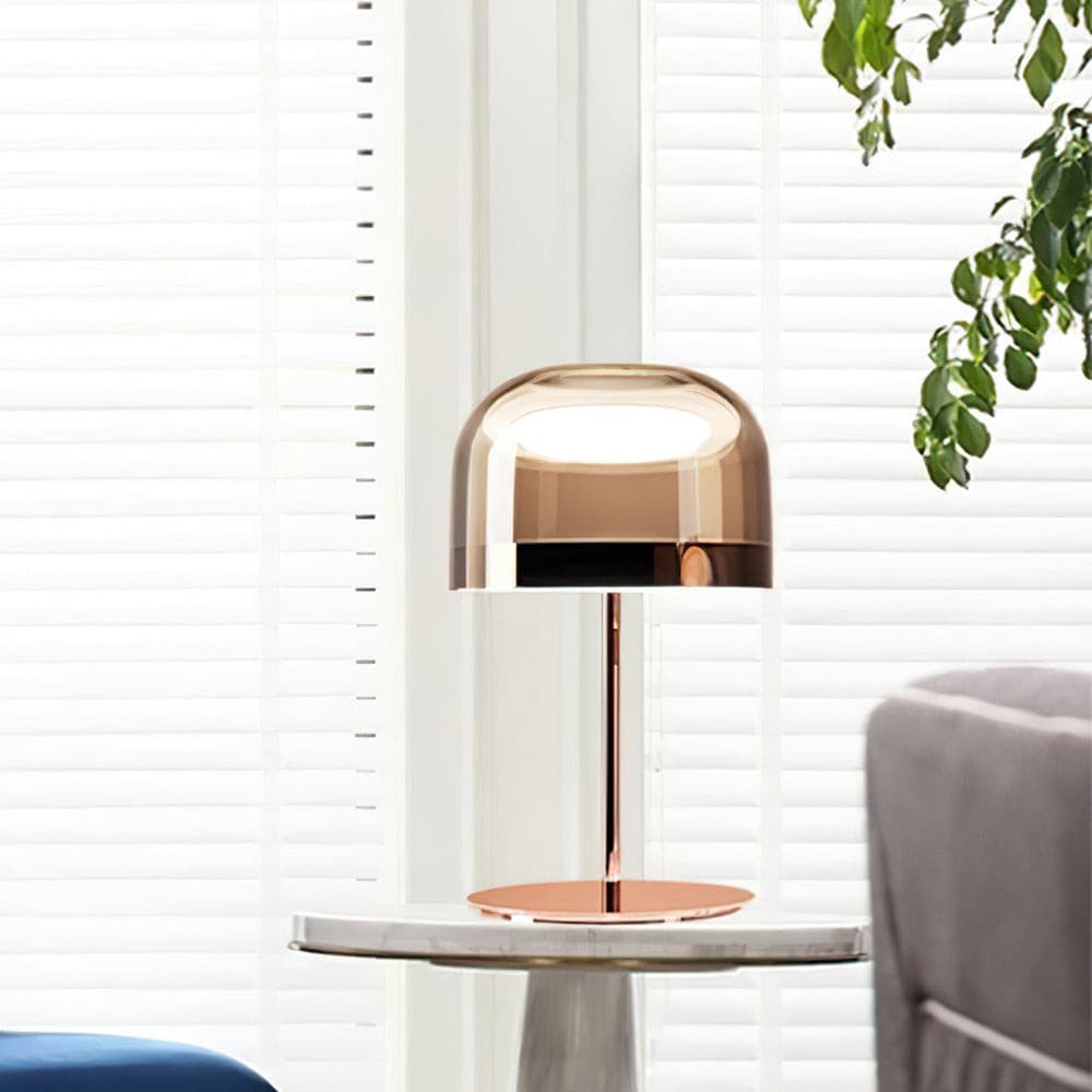 Modern LED Table Lamp Glass Dome with Copper Finish - Product detail 26