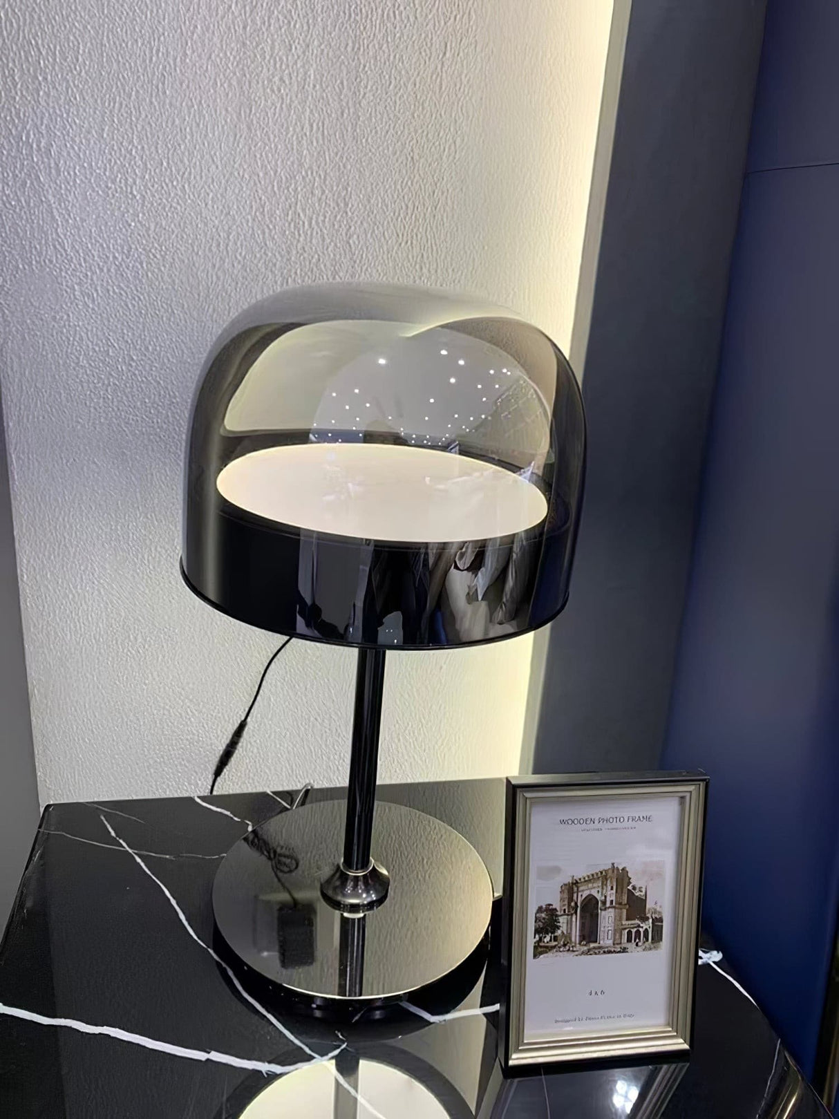 Modern LED Table Lamp Glass Dome with Copper Finish - Product detail 28