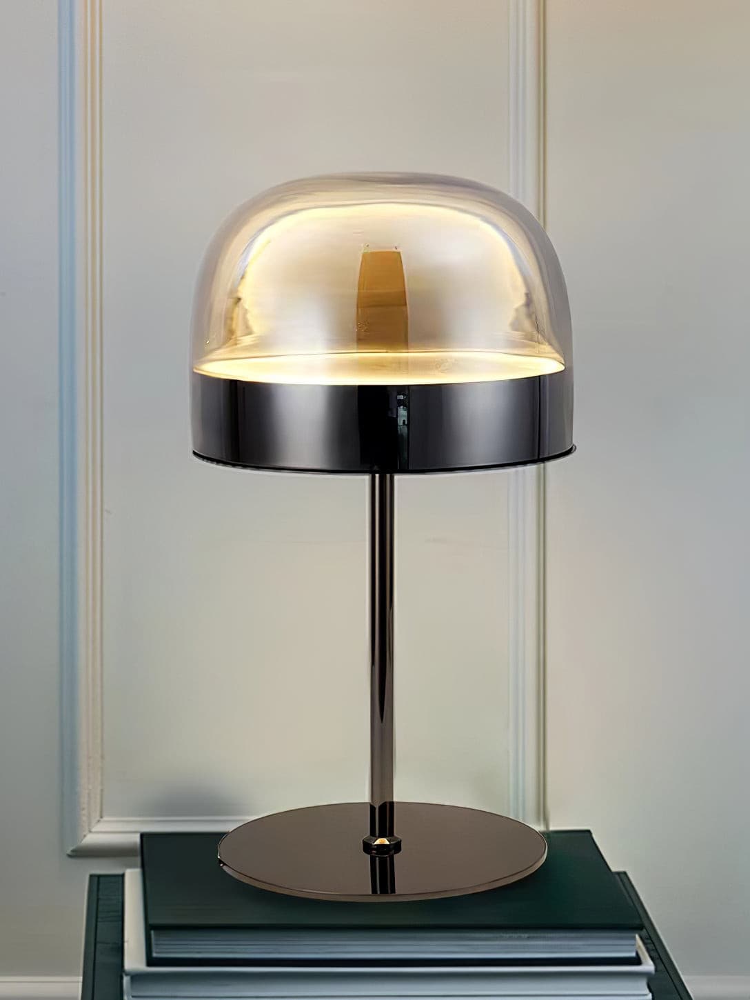 Modern LED Table Lamp Glass Dome with Copper Finish - Product detail 30