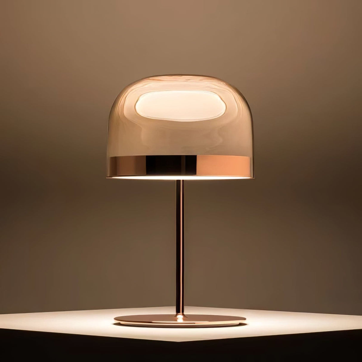 Modern LED Table Lamp Glass Dome with Copper Finish - Product detail 31