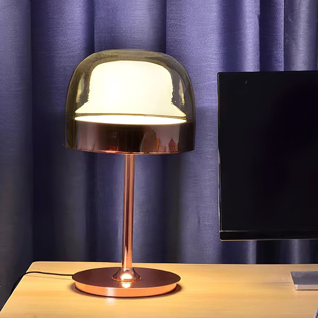 Modern LED Table Lamp Glass Dome with Copper Finish - Product detail 36