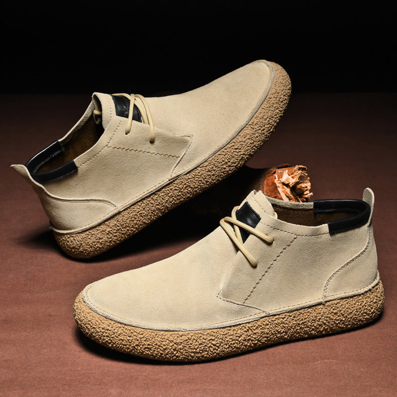 Casual Suede Chukka Boots Textured Crepe Sole Design - Product detail 4