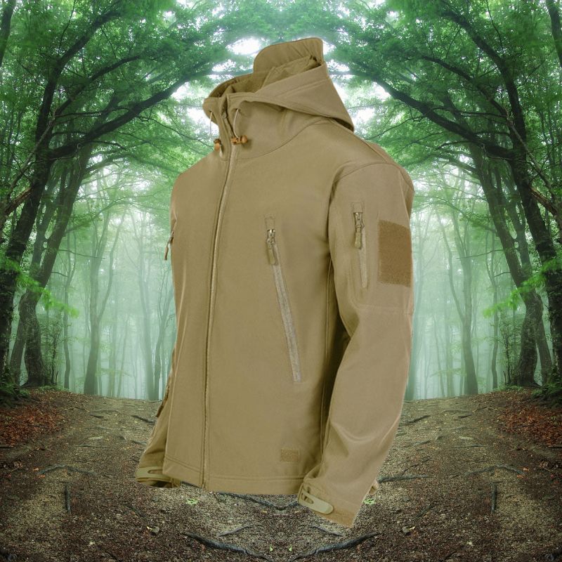 Tactical Outdoor Jacket  Weather Resistant Softshell Design - Product showcase
