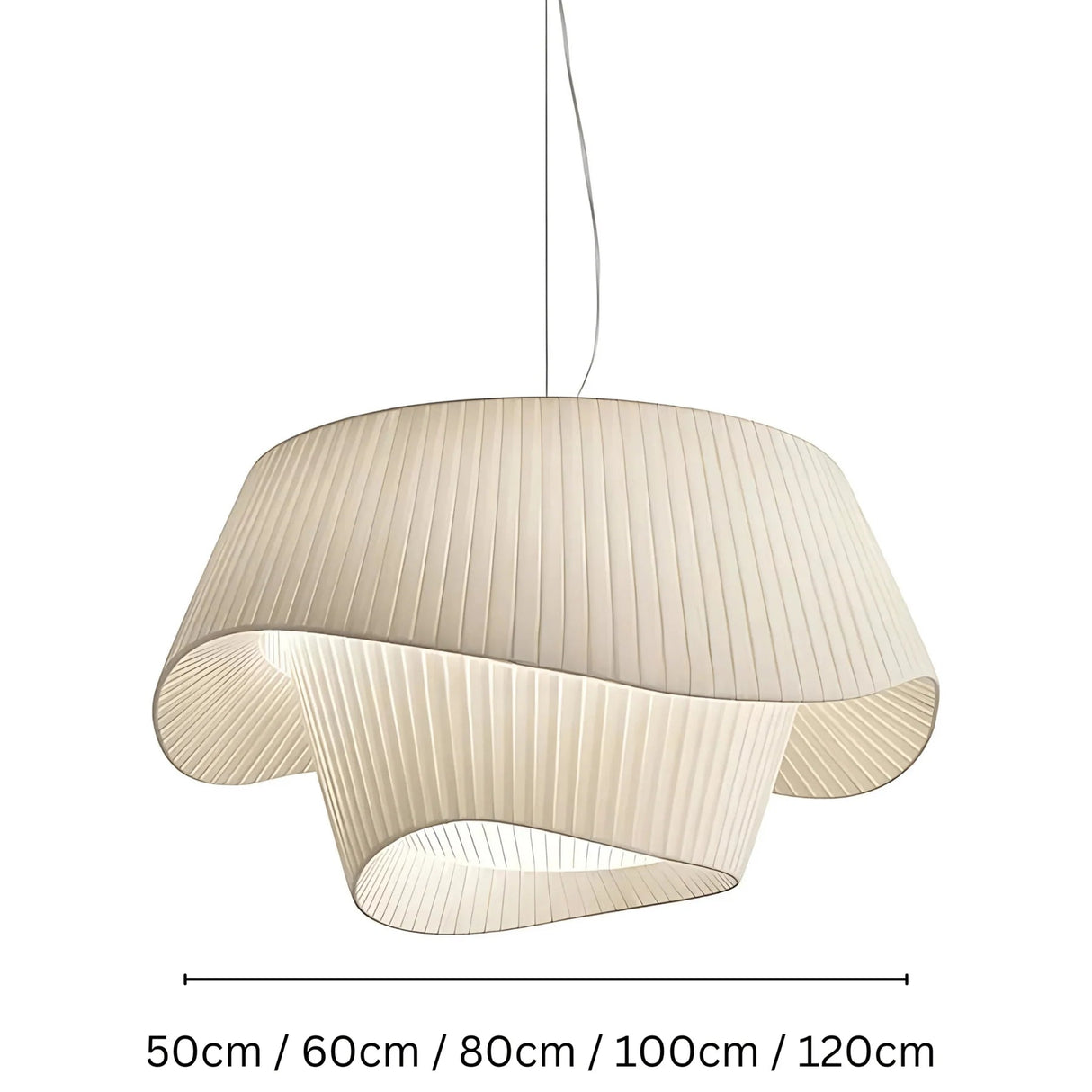 Modern Pendant Light Sculptural Pleated Shade Design - Product detail 7