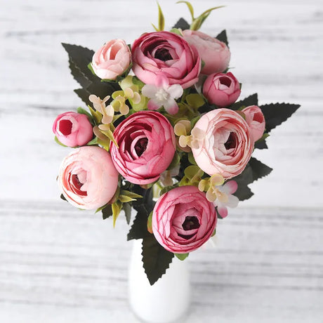 Silk Rose Bouquet  Pastel Pink Peony Arrangement - Product detail 13