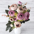 Silk Rose Bouquet  Pastel Pink Peony Arrangement - Product detail 8