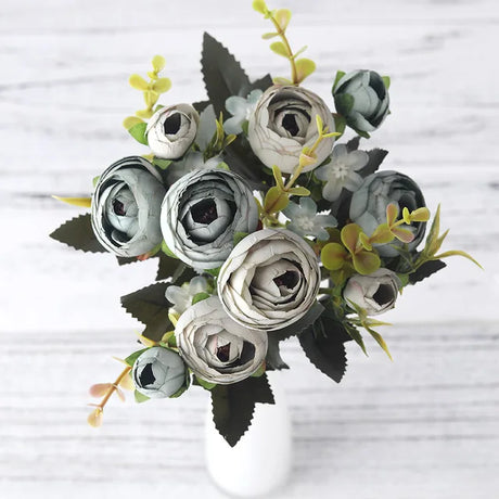 Silk Rose Bouquet  Pastel Pink Peony Arrangement - Product detail 9