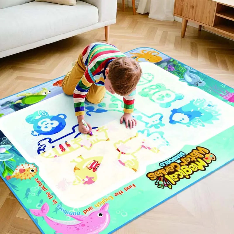 Educational Water Drawing Mat Large Format Creative Play Surface - Product showcase