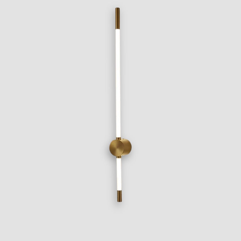 Vertical LED Wall Lamp Brushed Brass and White Design - Product detail 16