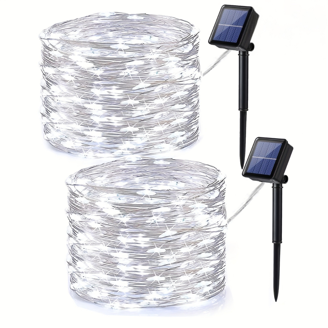 Solar Fairy String Lights  Warm White LED with Dual Solar Panels - Product detail 5