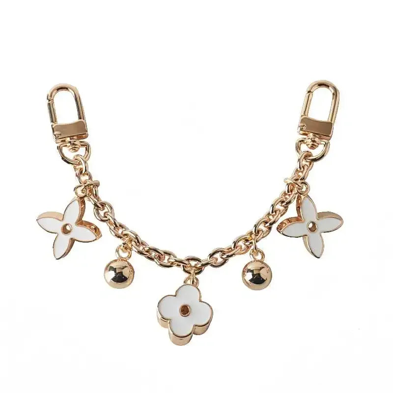 Decorative Bag Chain Floral Charm Pendant with Metal Accents - Product detail 5