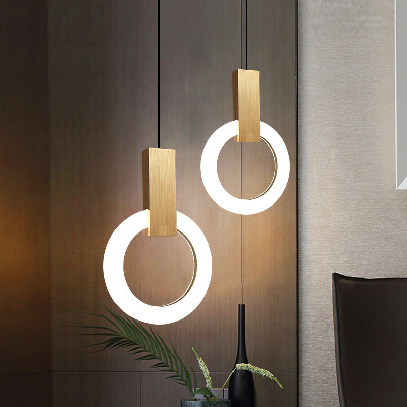 Nordic Ring Pendant Light LED Circle Design - Detailed view