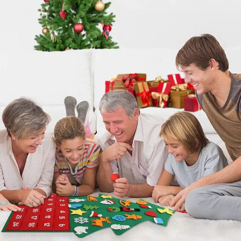 Christmas Advent Calendar Felt Tree With 24 Pockets - Product detail 4