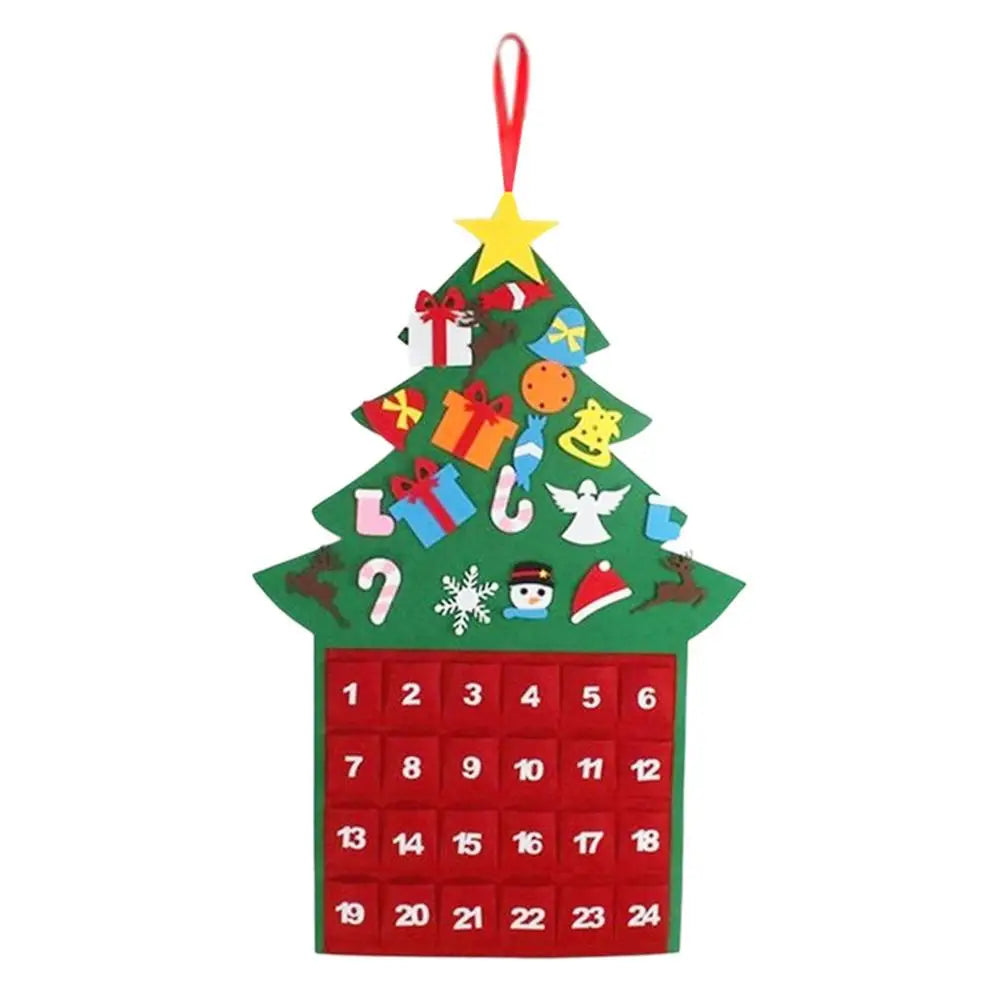 Christmas Advent Calendar Felt Tree With 24 Pockets - Product detail 6