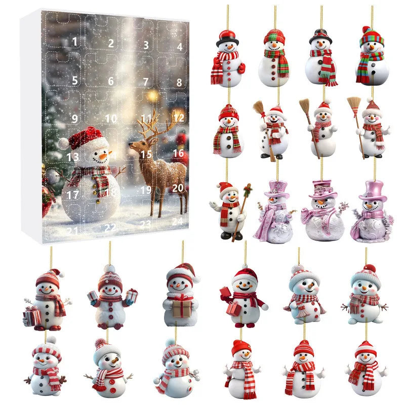Christmas Advent Calendar 24 Snowman Ornament Surprises - Product detail 7