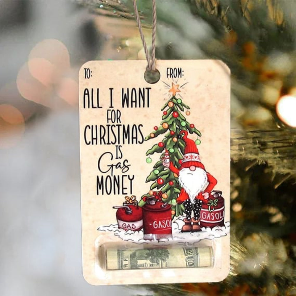 Christmas Money Holder Cards Wooden Holiday Gift Tags - Product detail 5