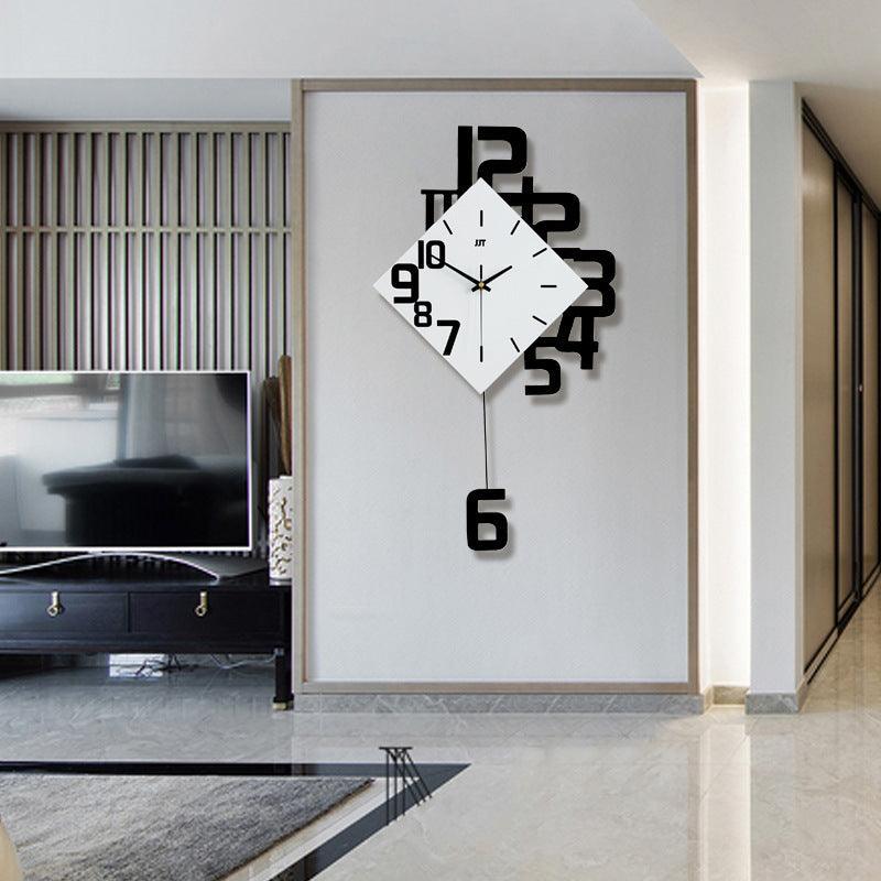Modern Wall Clock  Asymmetric Number Design - Product detail 4