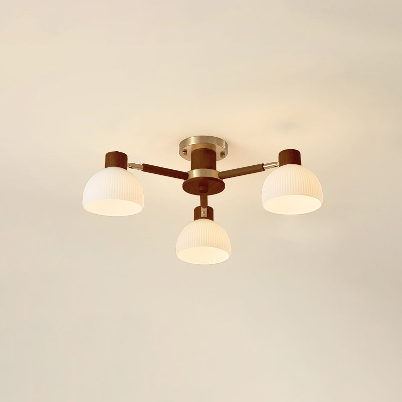 Modern Ceiling Light Natural Wood Glass Chandelier - Product detail 39